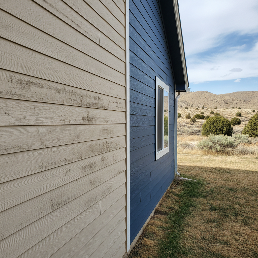 Completed siding cleaning work at a residential property in West Jordan, UT