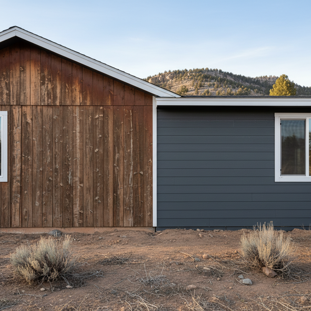 Completed cement siding work at a residential property in Sandy, UT