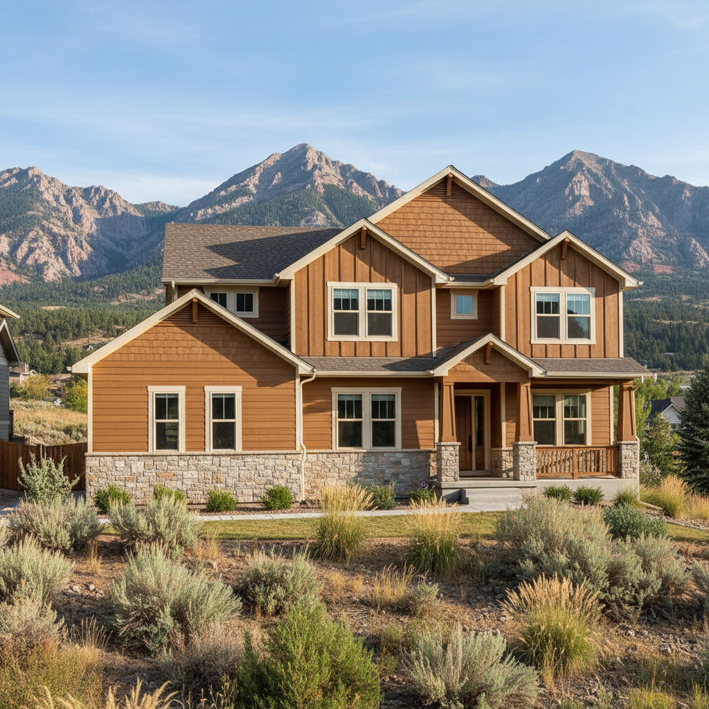 Completed wooden siding work at a residential property in Provo, UT