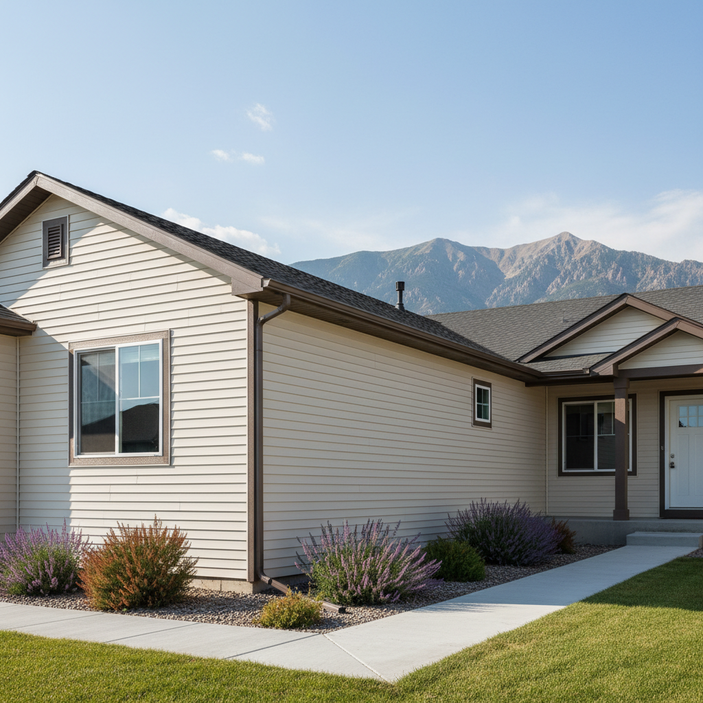 Completed siding cleaning work at a residential property in South Jordan, UT