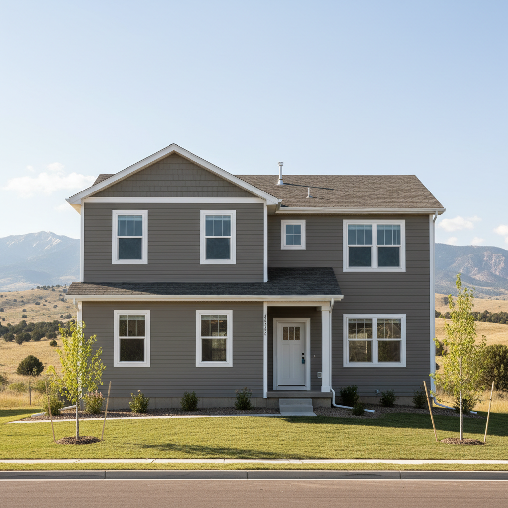 Completed vinyl siding installation work at a residential property in Lehi, UT