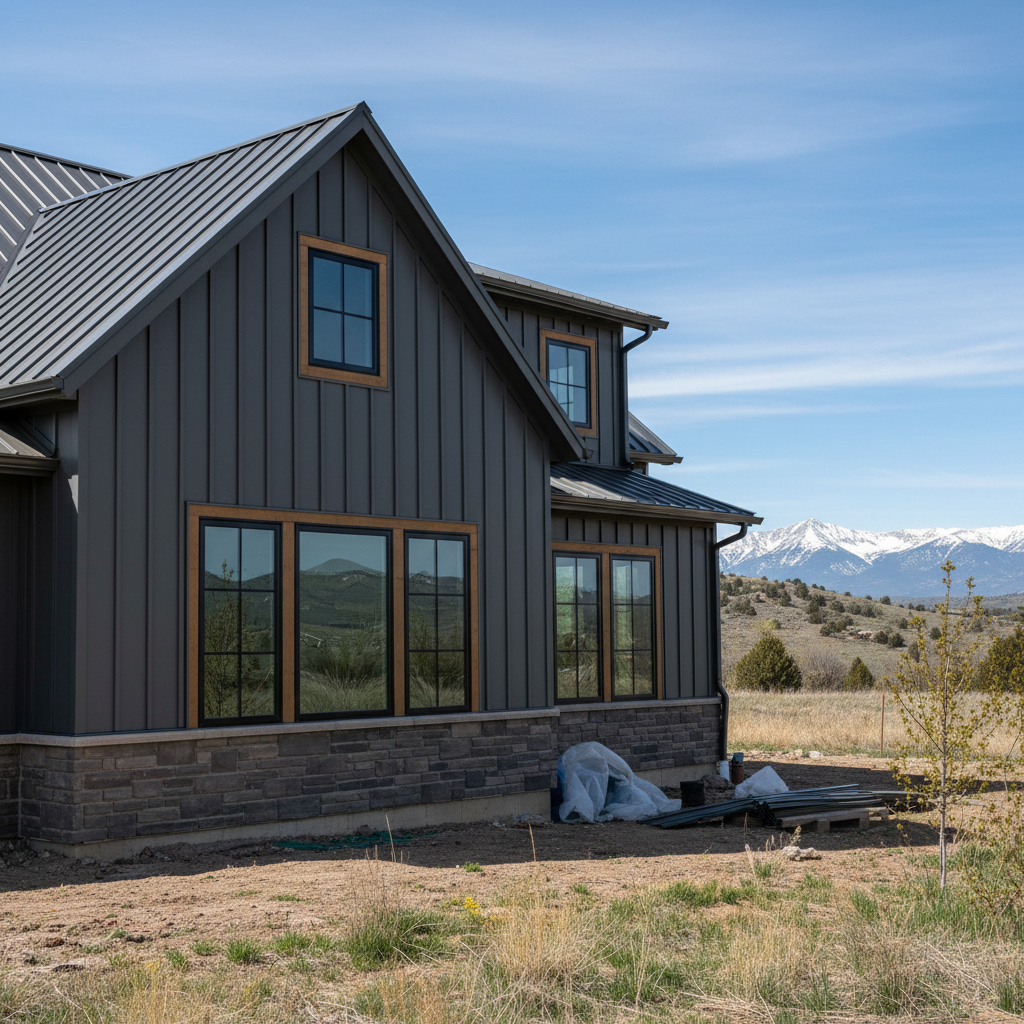 Completed metal siding work at a residential property in Lehi, UT