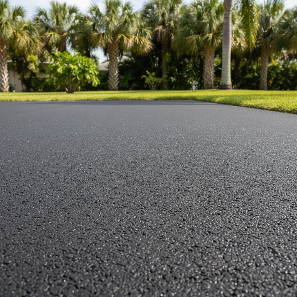 Completed asphalt milling work at a residential property in Bradenton, FL