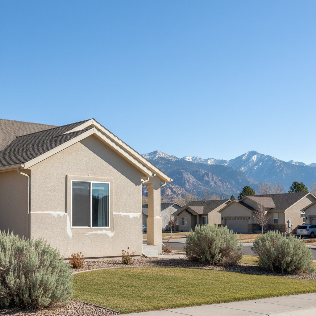 Completed stucco repair work at a residential property in Provo, UT