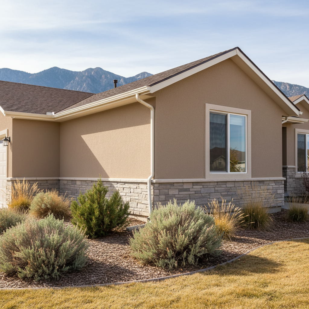 Completed stucco removal work at a residential property in West Valley City, UT