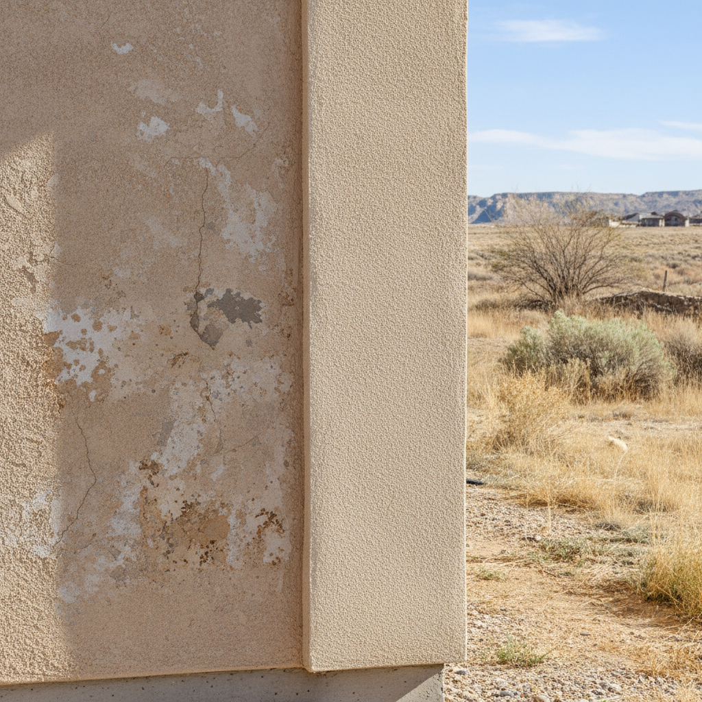 Completed stucco replacement work at a residential property in West Jordan, UT