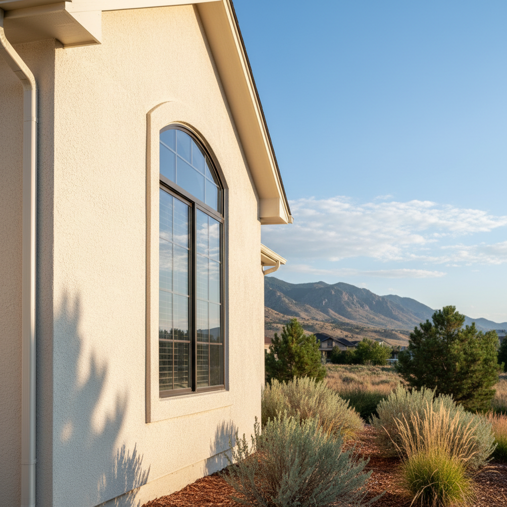 Completed residential stucco work at a residential property in West Jordan, UT