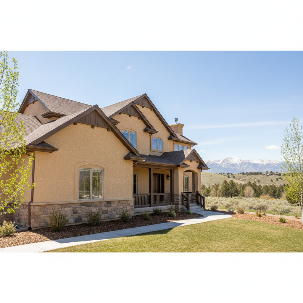 Completed commercial stucco work at a residential property in Orem, UT