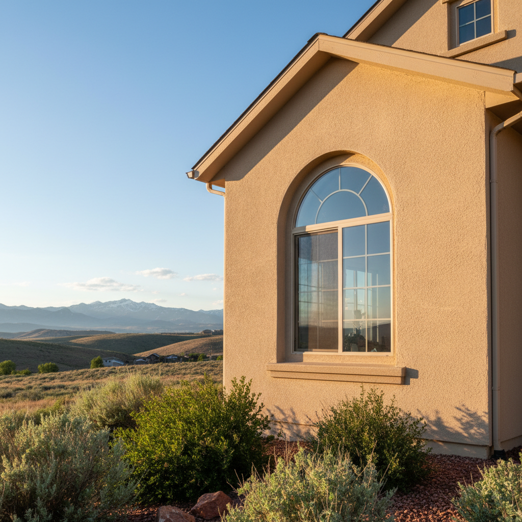 Completed residential stucco work at a residential property in South Jordan, UT