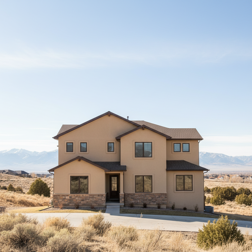 Completed commercial stucco work at a residential property in Lehi, UT