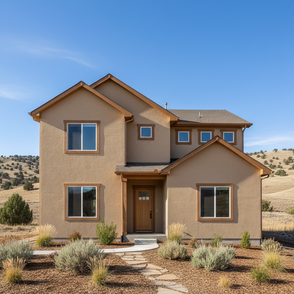 Completed stucco removal work at a residential property in Herriman, UT