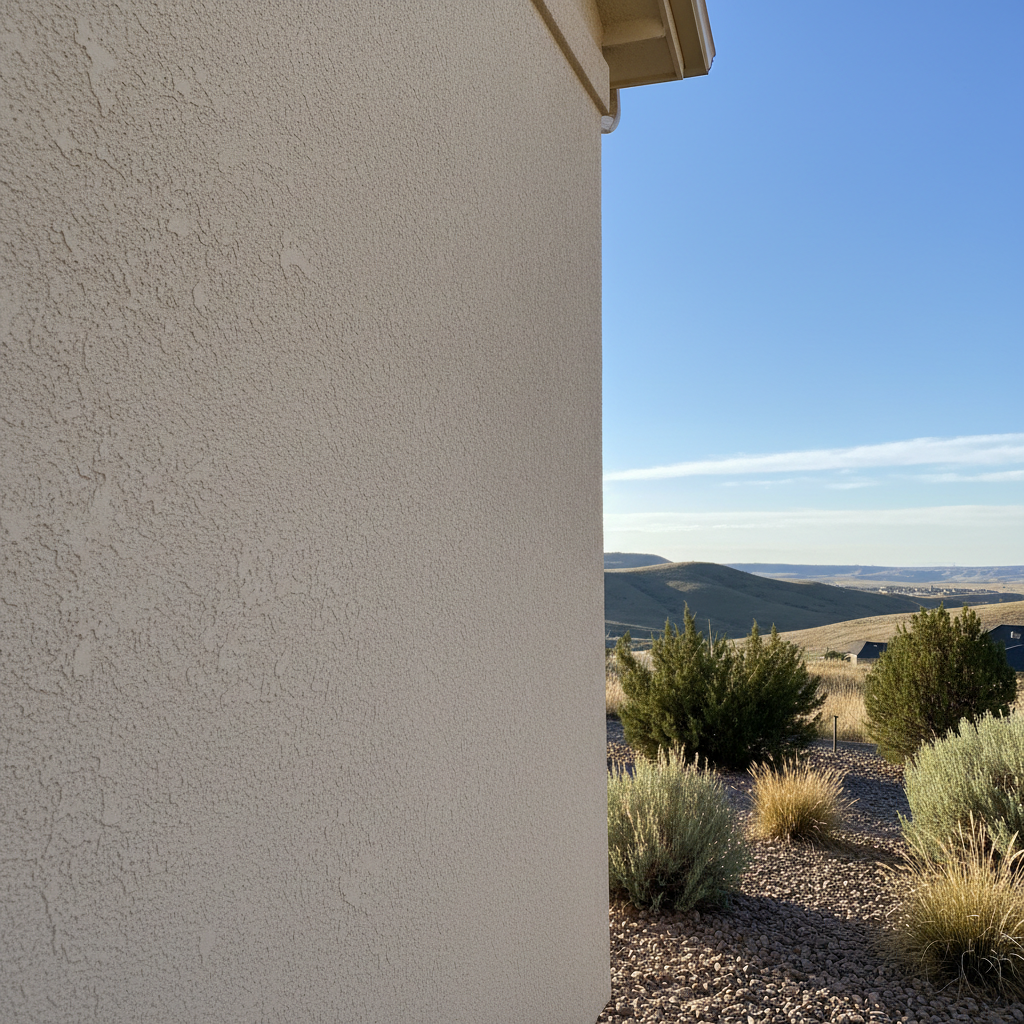 Completed residential stucco work at a residential property in Eagle Mountain, UT