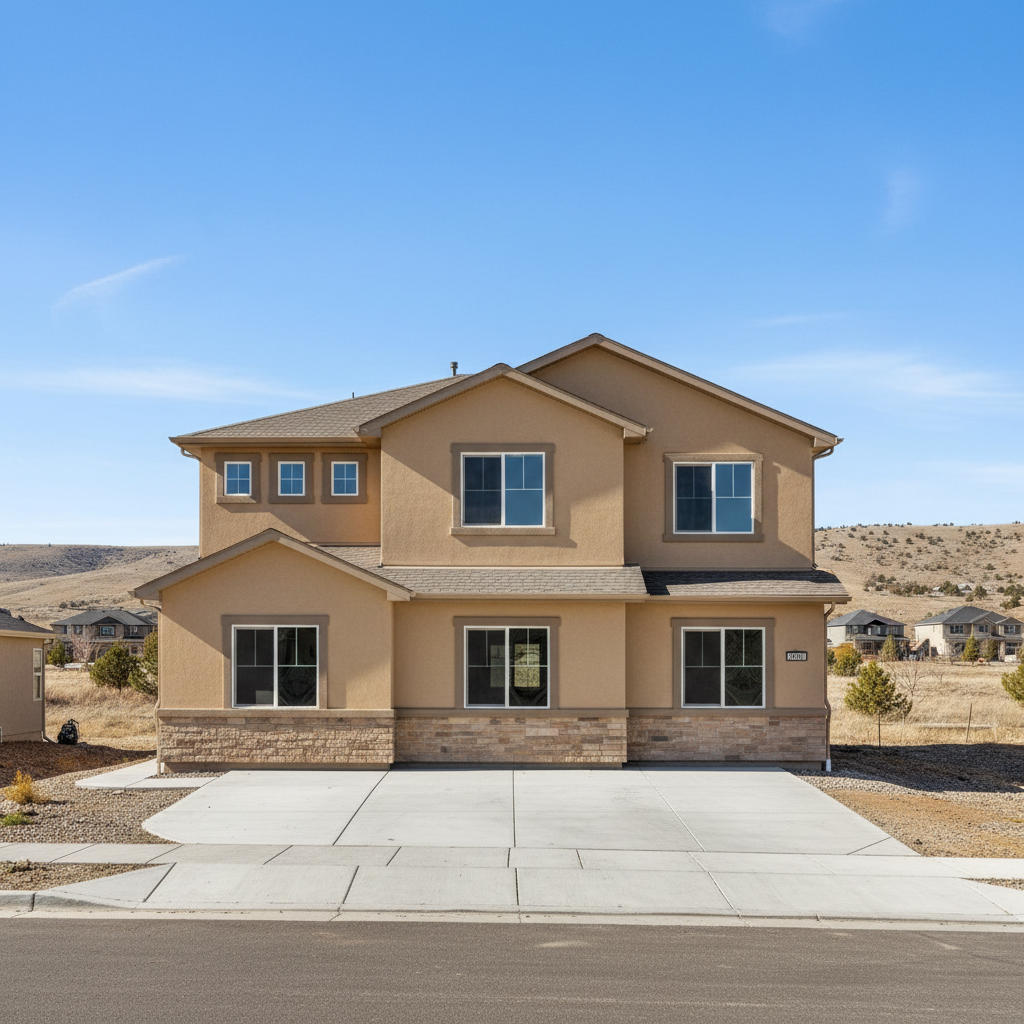 Completed commercial stucco work at a residential property in Herriman, UT