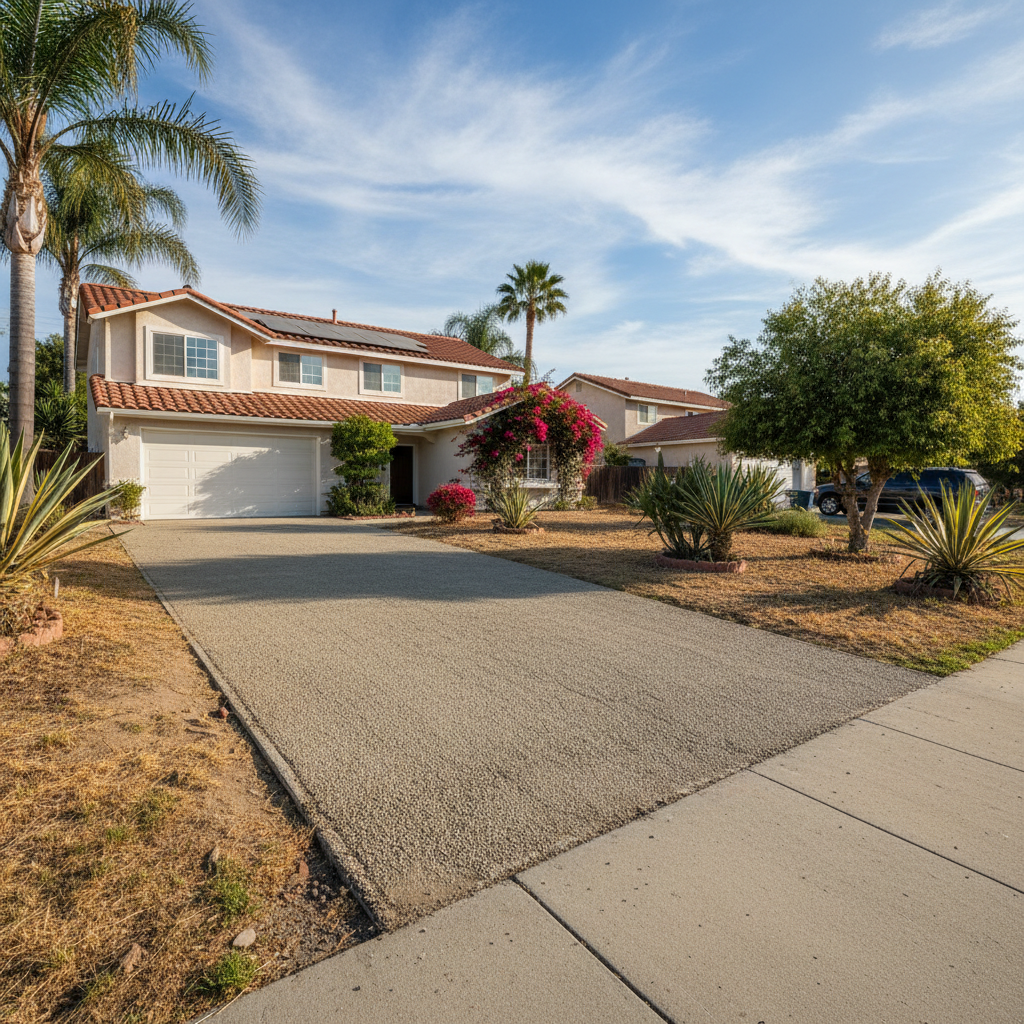 Completed asphalt milling work at a residential property in Van Nuys, CA