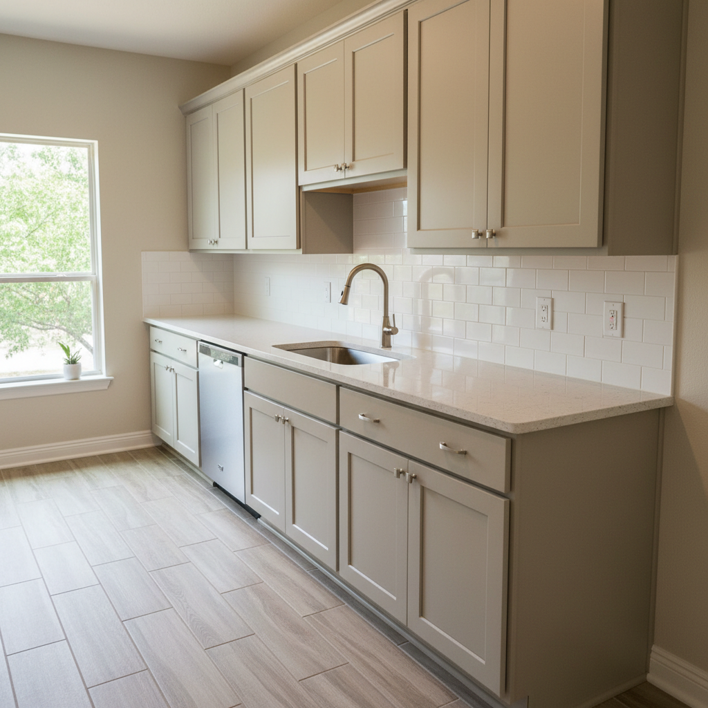 Completed cabinet installation work at a residential property in Lakeway, TX