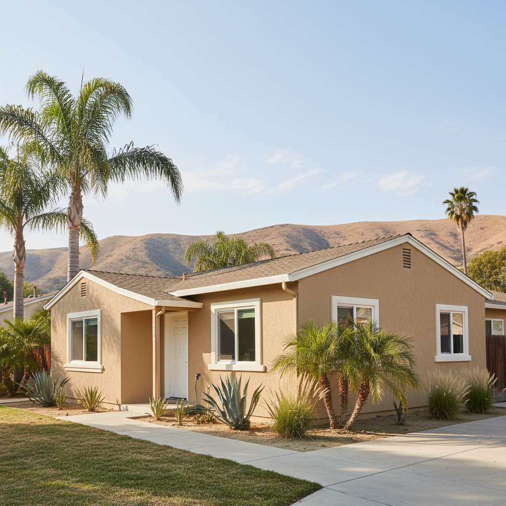 Completed eifs installation work at a residential property in San Dimas, CA