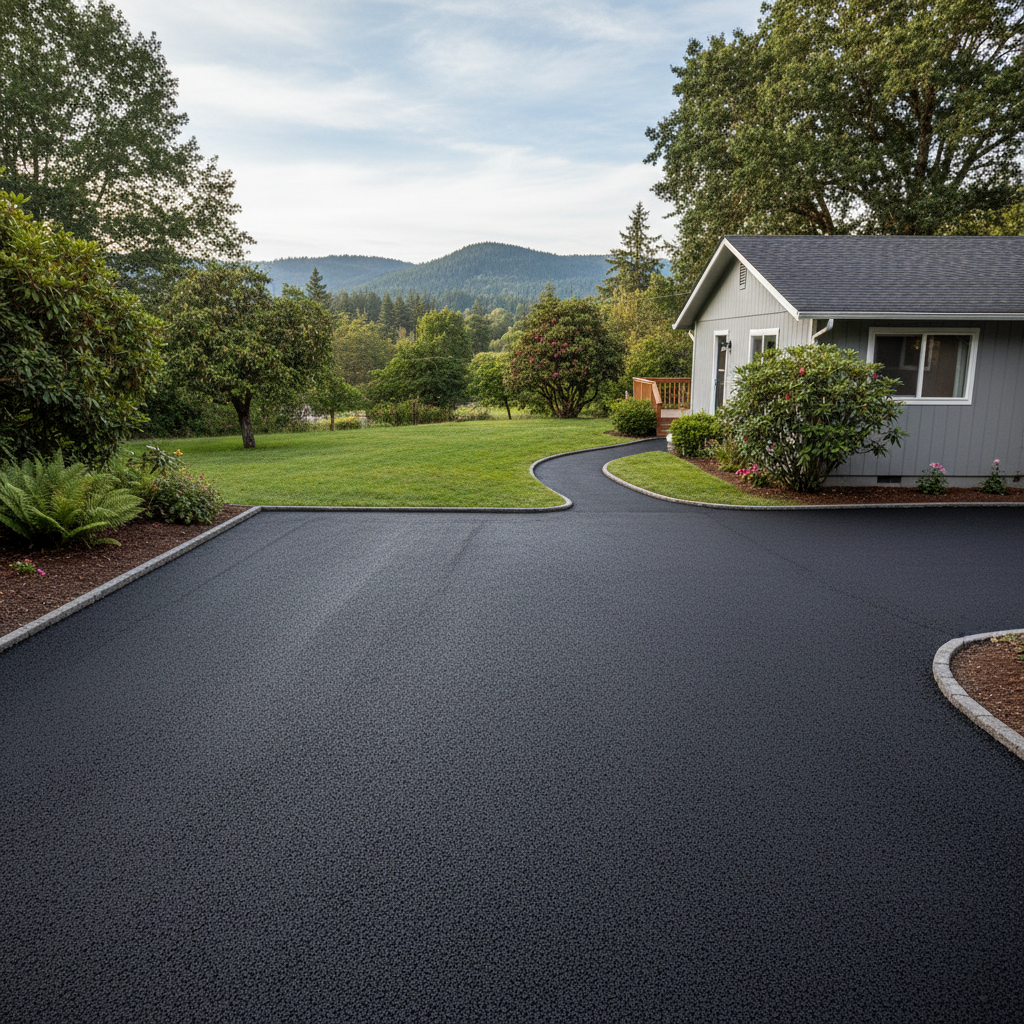Completed residential asphalt work at a residential property in Sutherlin, OR