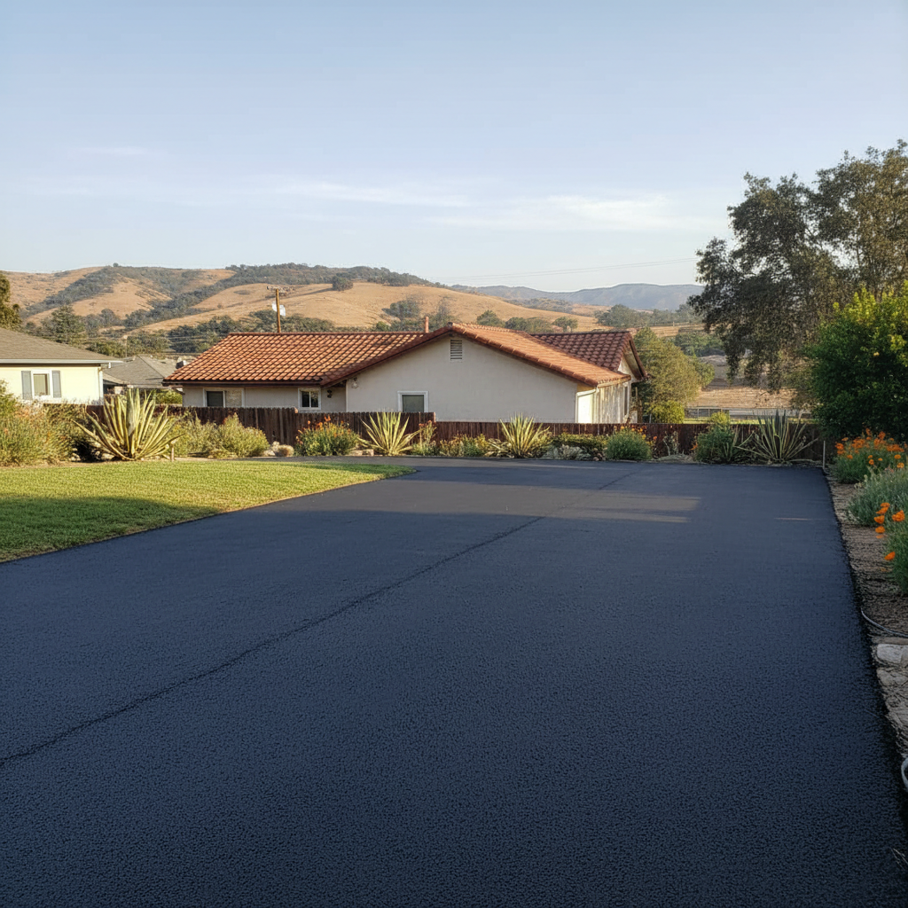 Completed commercial asphalt work at a residential property in La Habra, CA