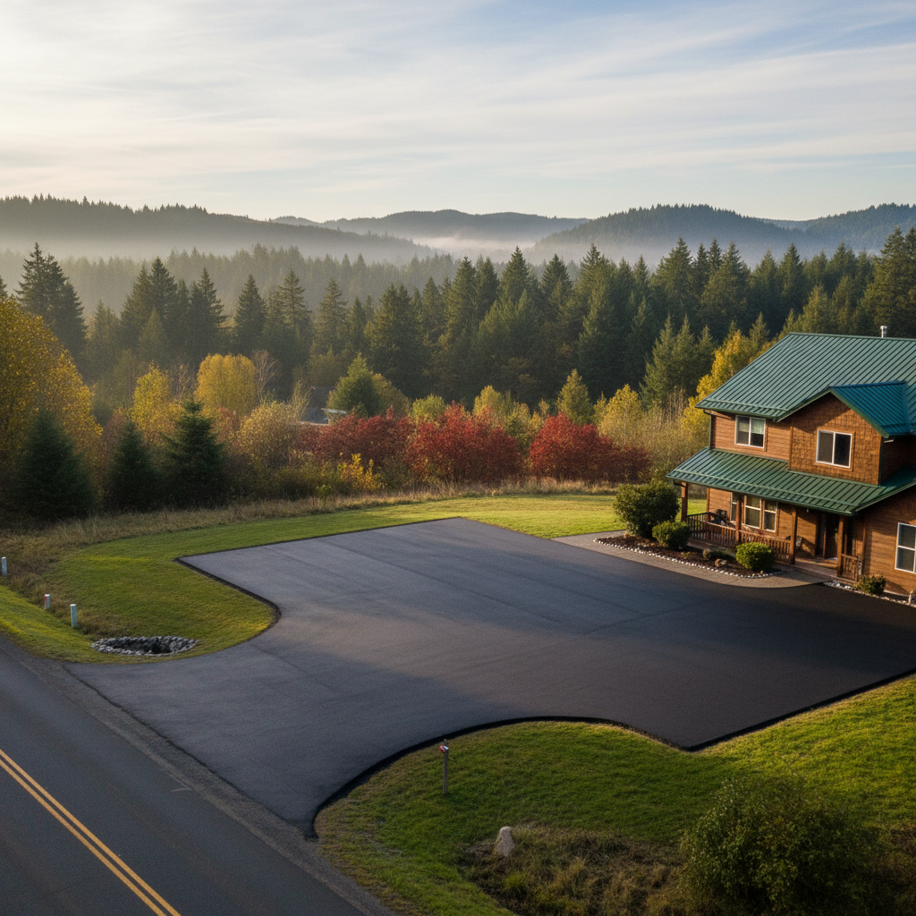 Completed commercial asphalt work at a residential property in Sutherlin, OR