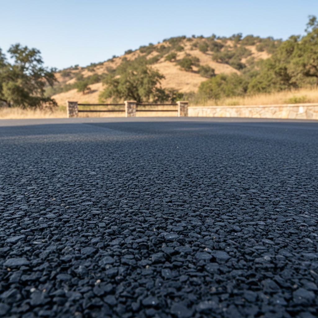 Completed asphalt patching work at a residential property in Trabuco Canyon, CA