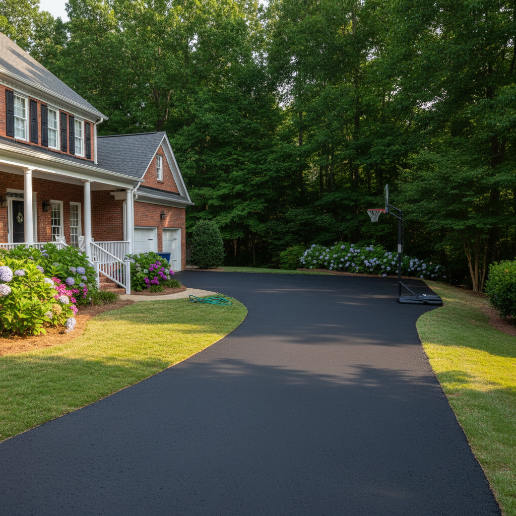 Completed slurry coating work at a residential property in Atlanta, GA