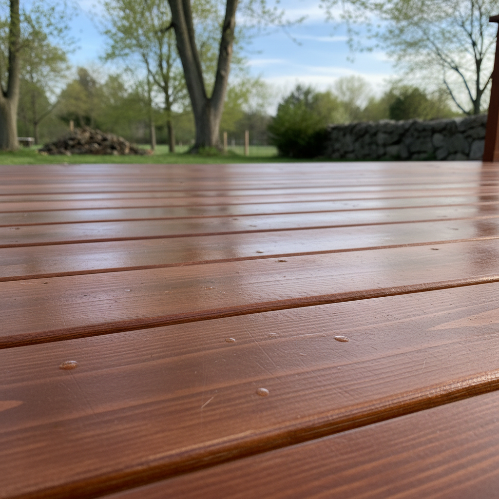 Completed deck painting & staining work at a residential property in New Britain, CT