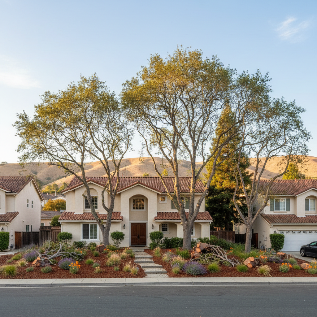 Completed tree health & care work at a residential property in Fremont, CA