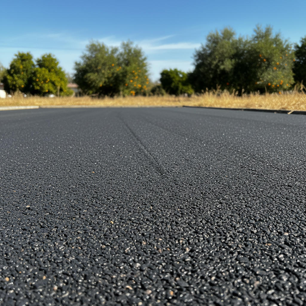 Completed commercial asphalt work at a residential property in Orosi, CA