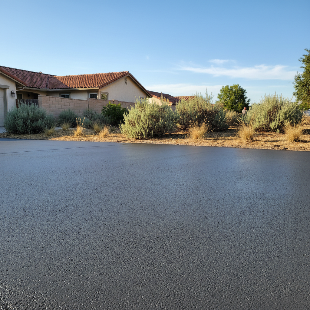 Completed slurry coating work at a residential property in Los Angeles, CA