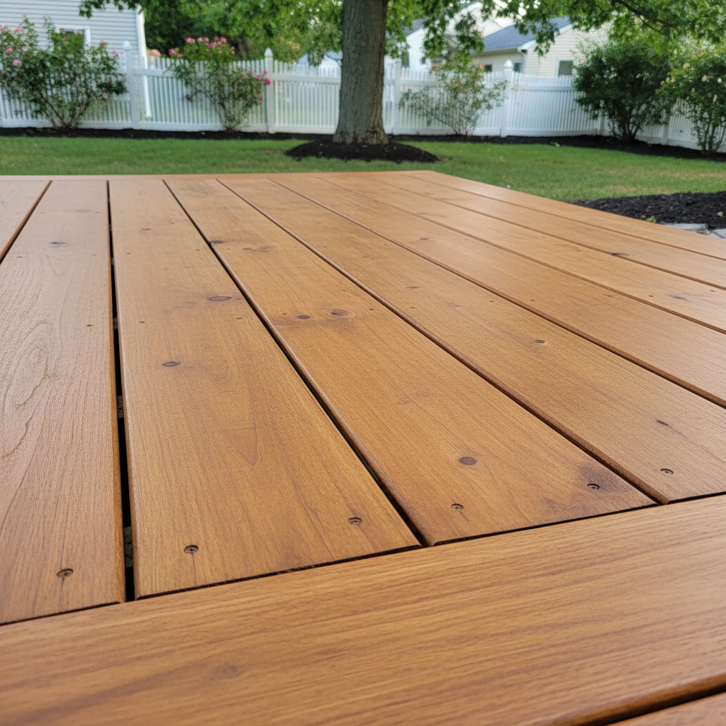Completed deck repair work at a residential property in Arlington, MA