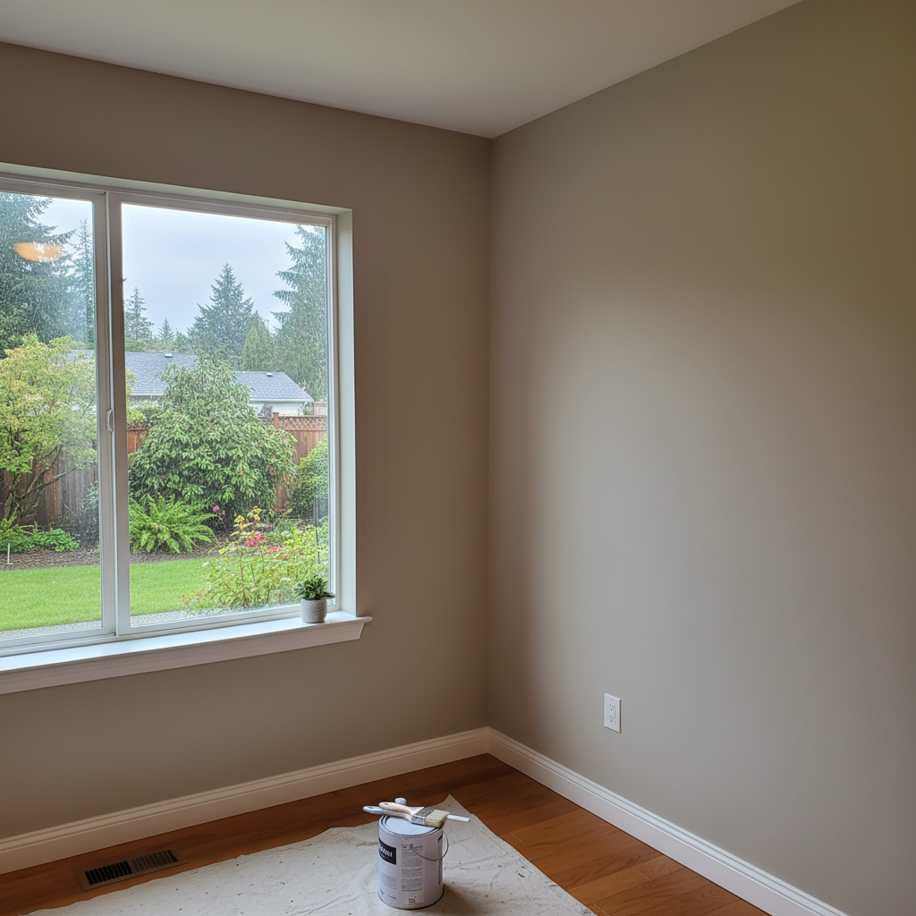Completed interior painting work at a residential property in Burien, WA