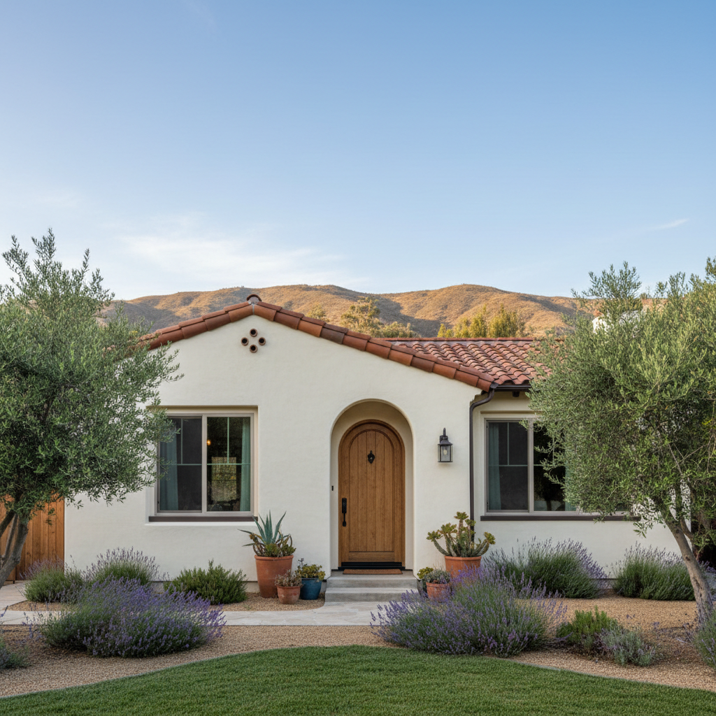 Completed stucco removal work at a residential property in Arcadia, CA