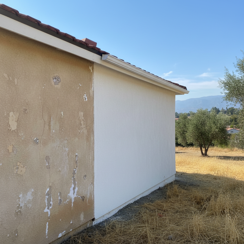 Completed stucco replacement work at a residential property in Arcadia, CA