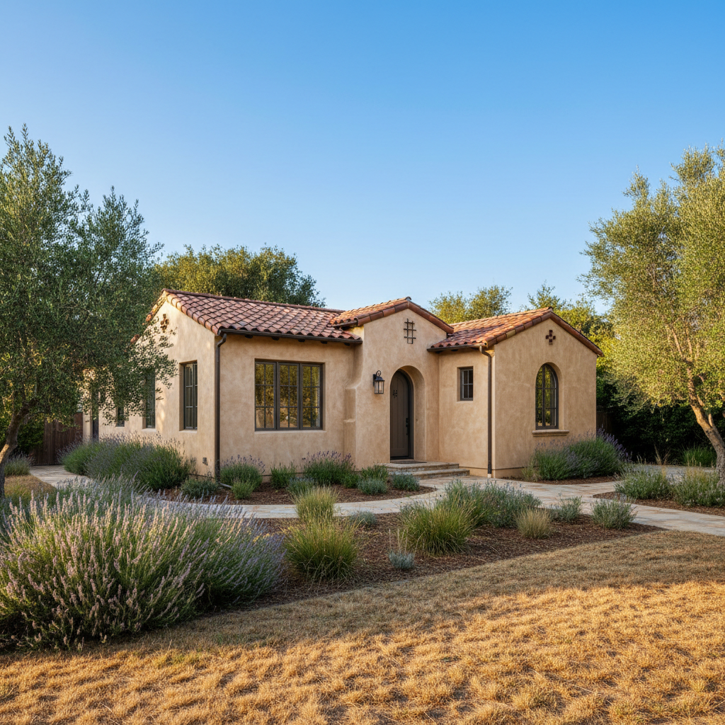 Completed stucco painting work at a residential property in Saratoga, CA