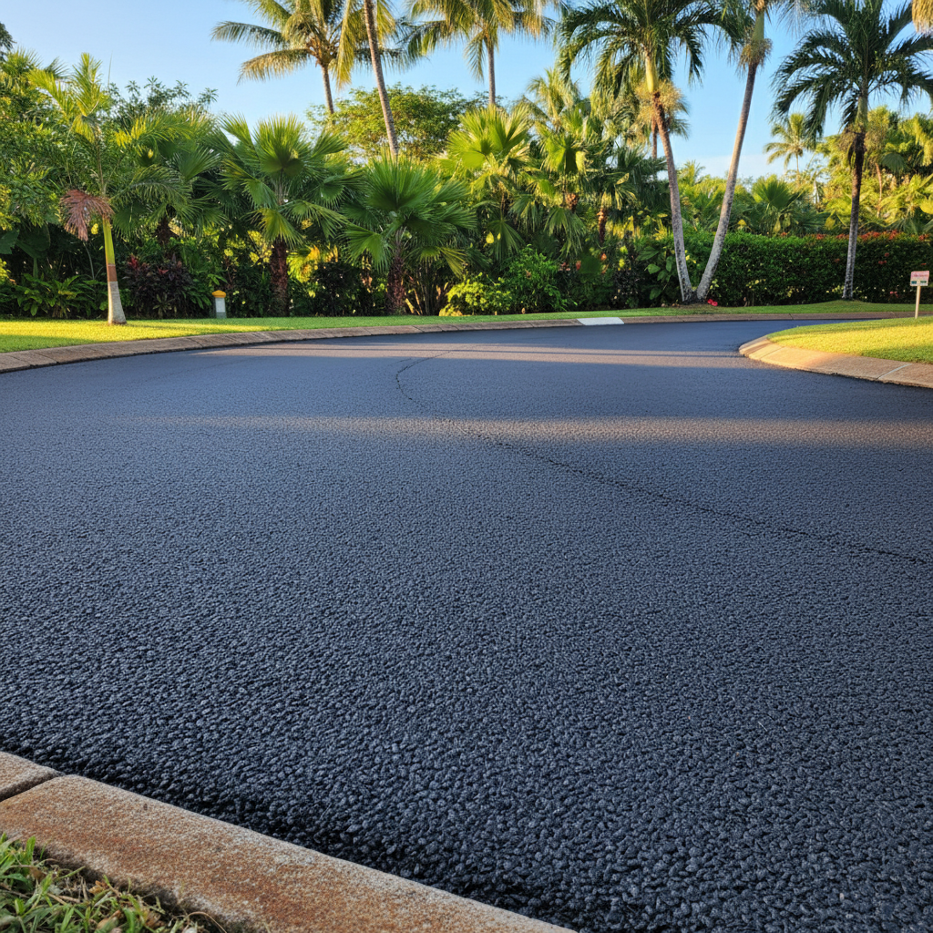 Completed residential asphalt work at a residential property in Honolulu, HI