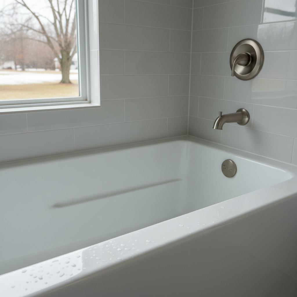 Completed bathtub replacement work at a residential property in Rockford, IL