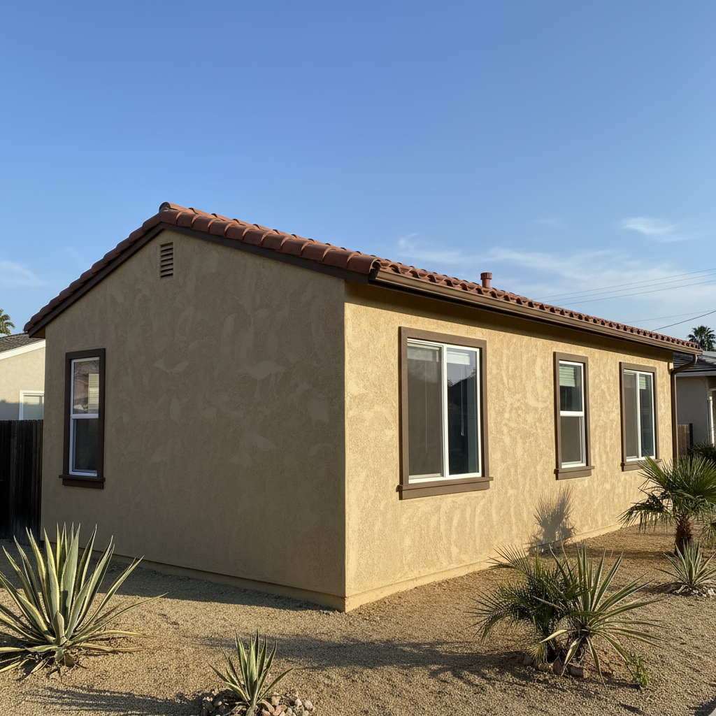 Completed eifs installation work at a residential property in Santa Ana, CA