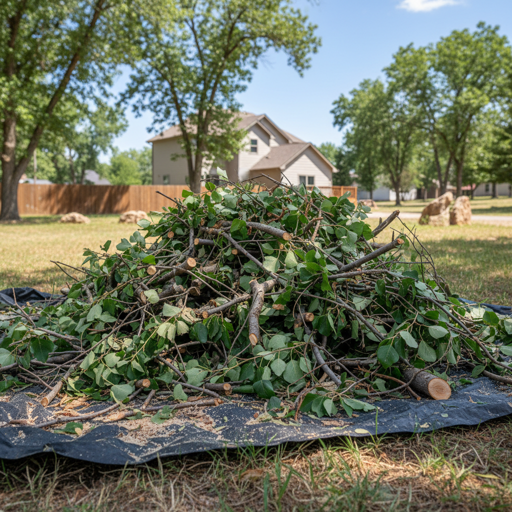 Completed shrub & bush trimming work at a residential property in Sturgis, SD