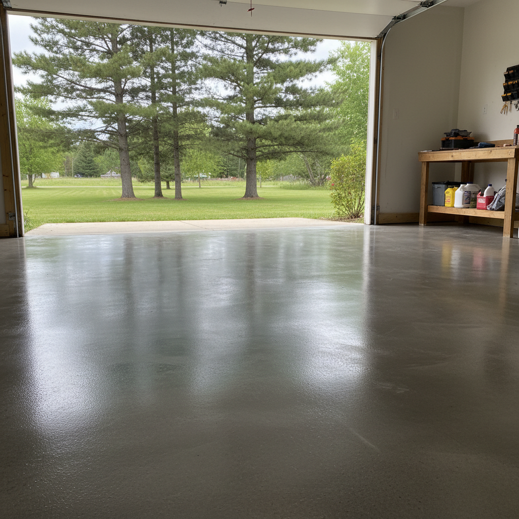 Completed concrete sealing work at a residential property in Cloquet, MN