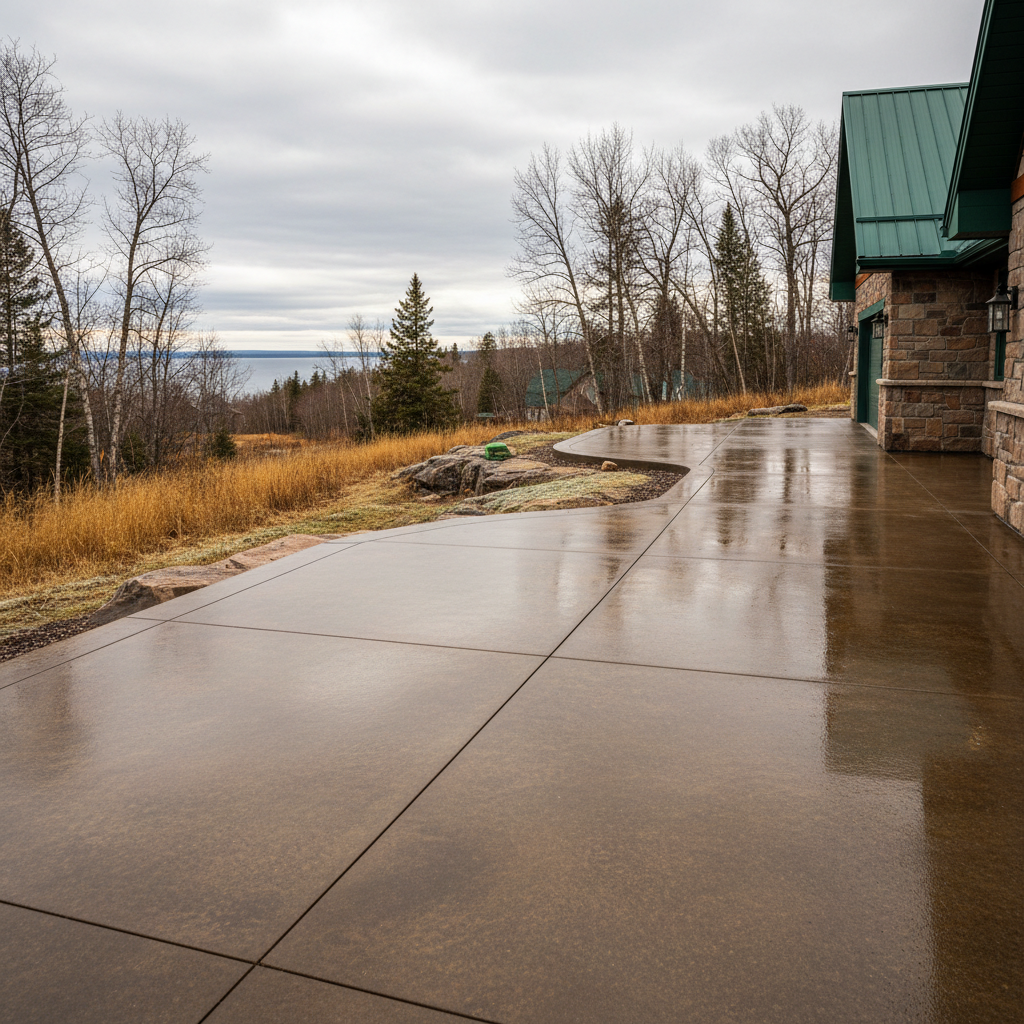 Completed concrete sealing work at a residential property in Duluth, MN