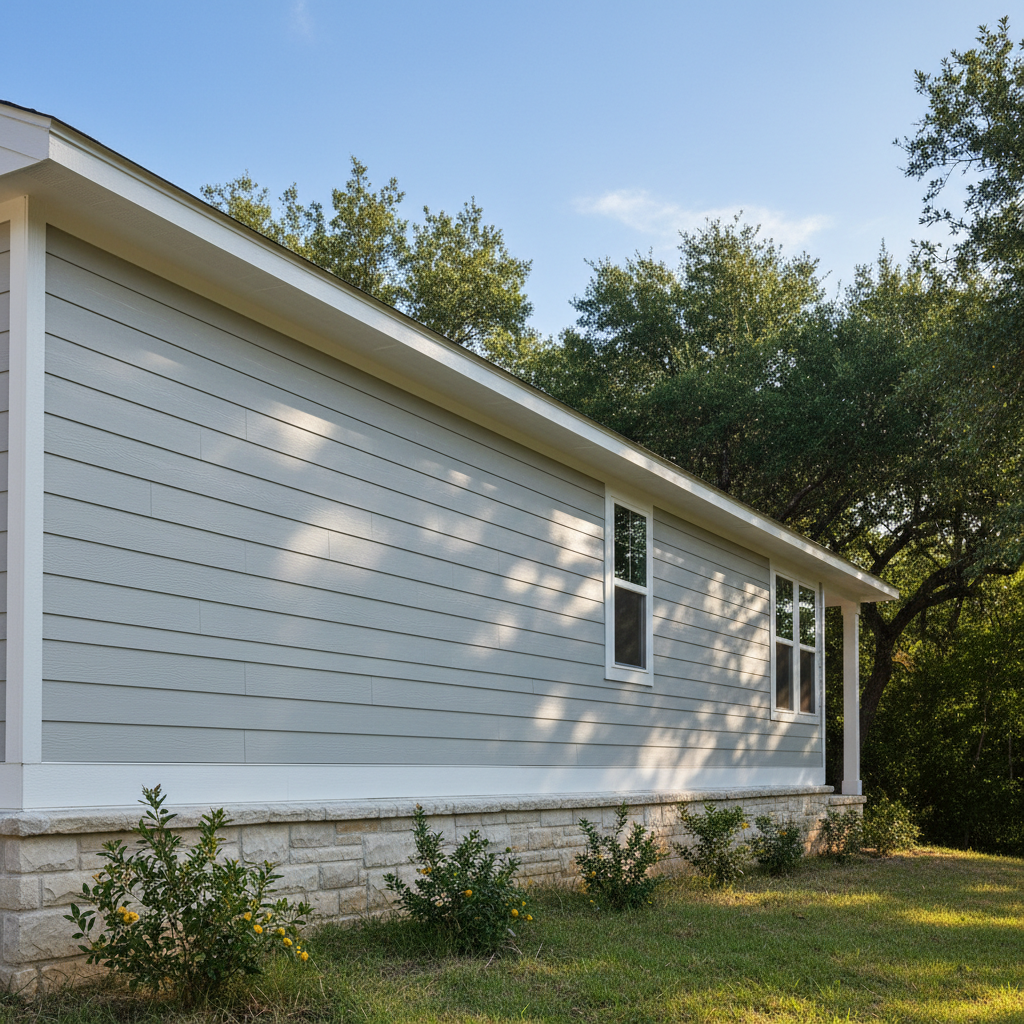 Completed siding installation work at a residential property in Austin, TX