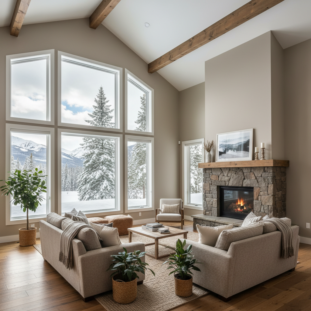 Completed interior painting work at a residential property in Big Sky, MT