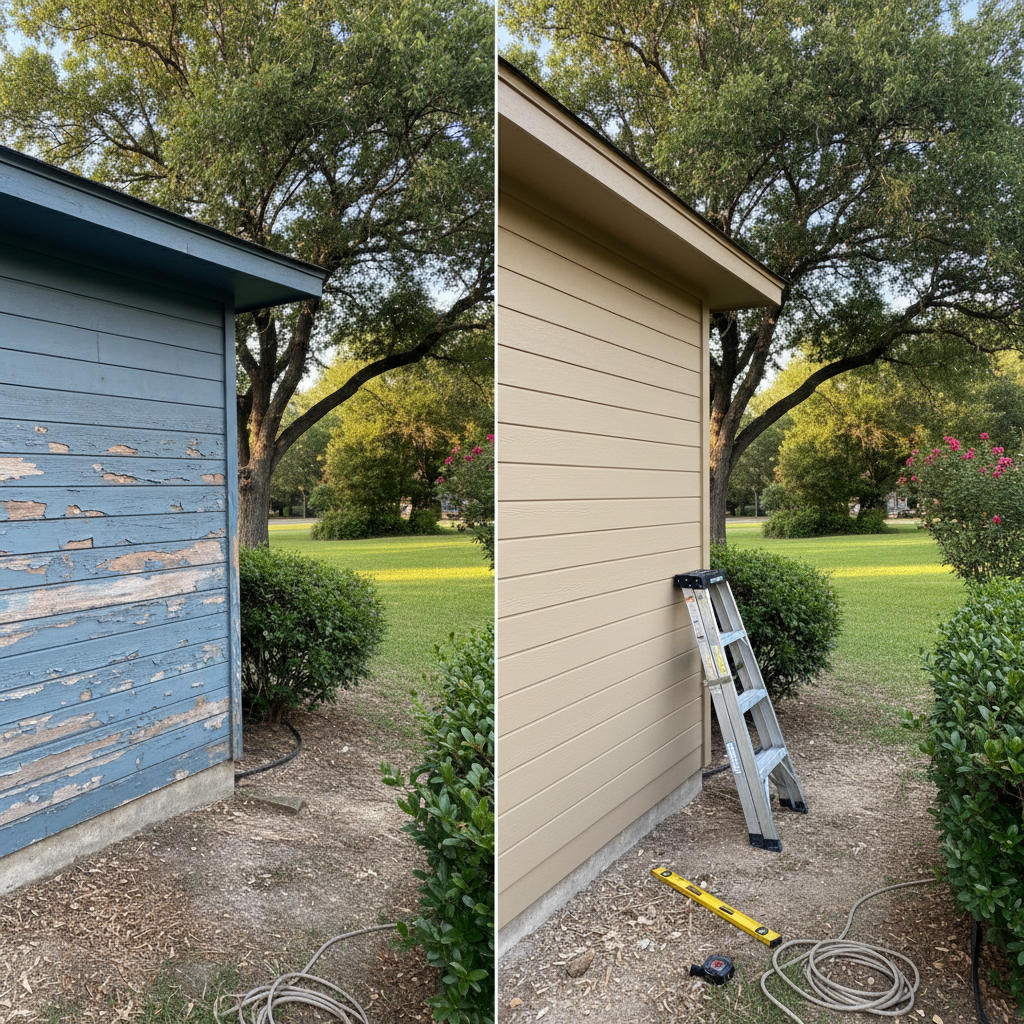 Completed siding inspection work at a residential property in Austin, TX