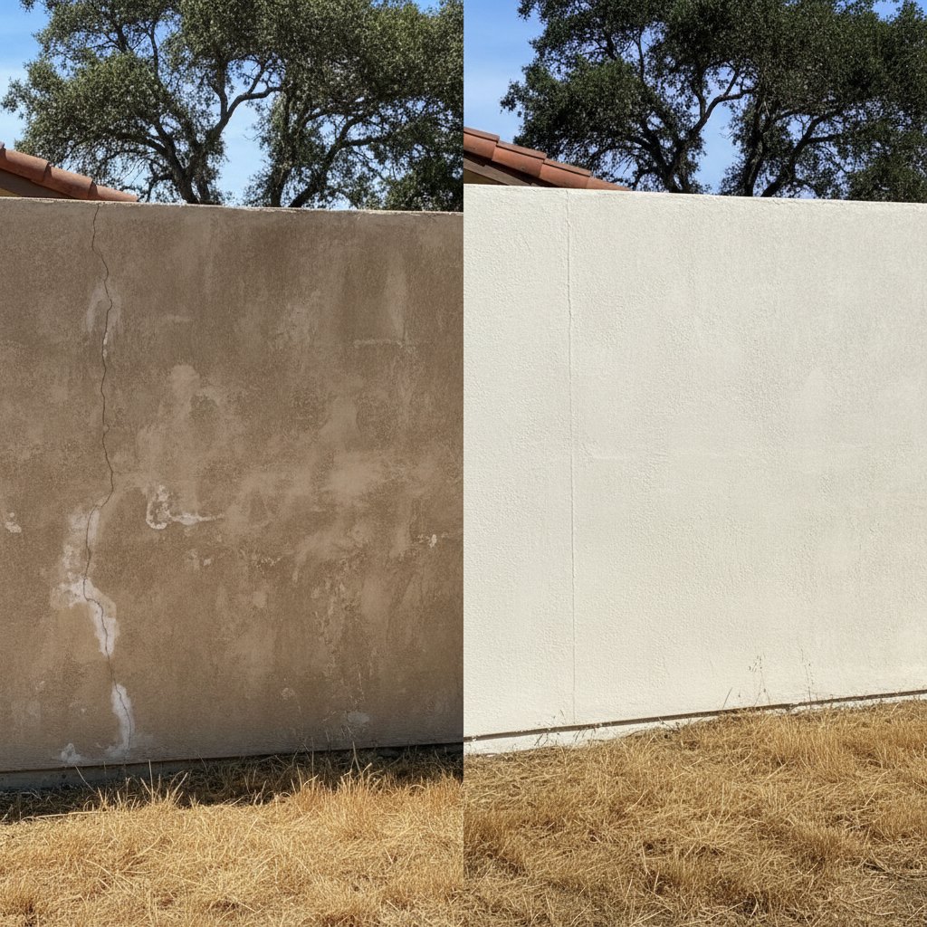 Completed stucco replacement work at a residential property in Los Altos, CA