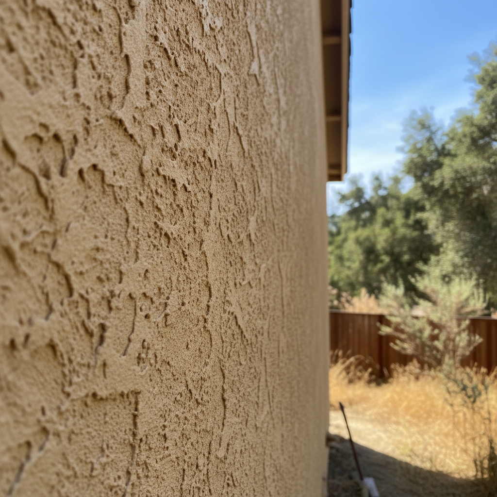 Completed residential stucco work at a residential property in Felton, CA