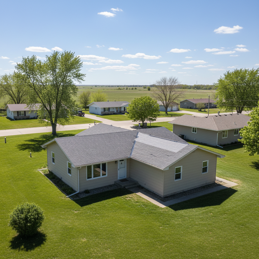 Completed roof repair work at a residential property in North Platte, NE