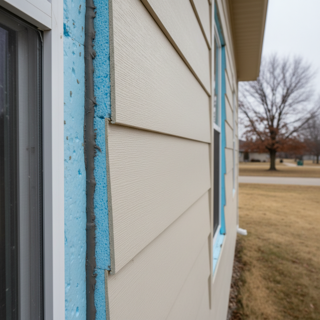 Completed insulation installation work at a residential property in Grand Island, NE