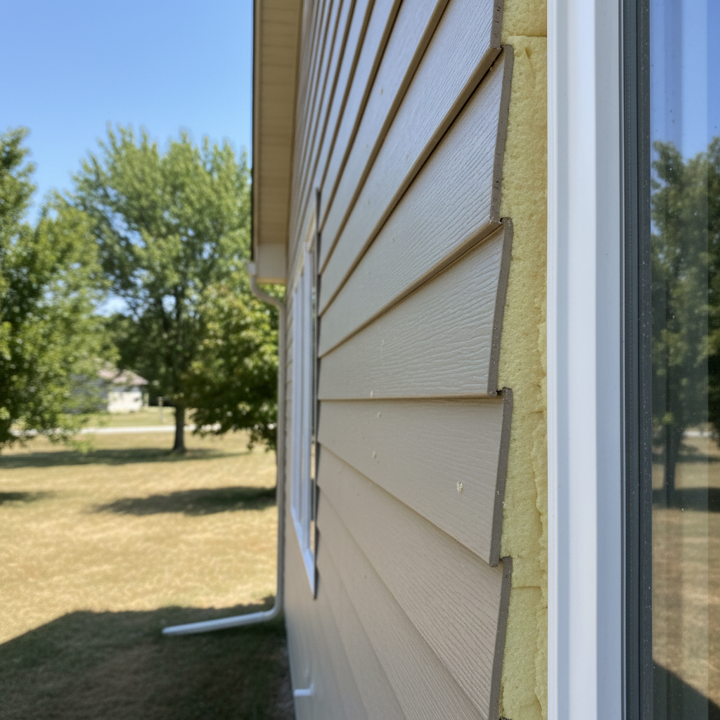 Completed insulation installation work at a residential property in Papillion, NE