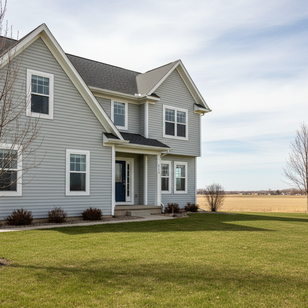 Completed siding cleaning work at a residential property in Kearney, NE
