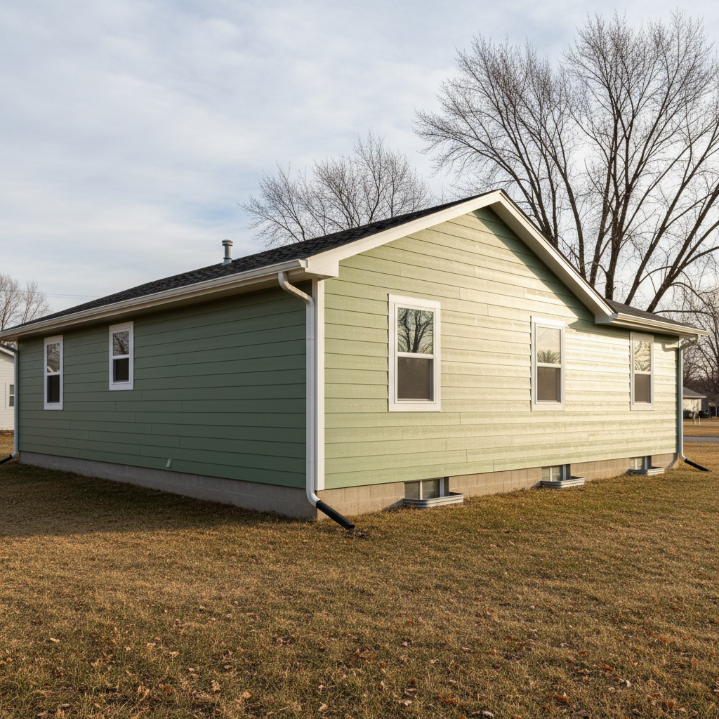 Completed siding replacement work at a residential property in Columbus, NE